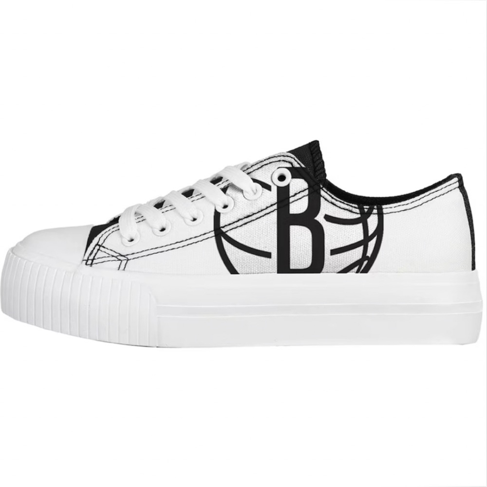 Brooklyn Nets FOCO Women's Platform Canvas Shoes
